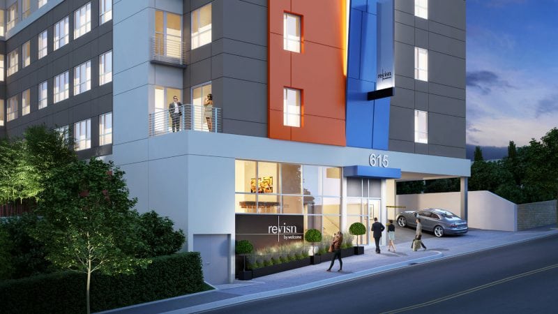 Revisn-Exterior-Street Extended Stay Hotels Cary NC